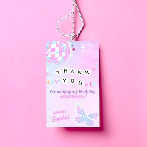 Thank You Friendship Bracelet Tags Printable - In My Birthday Era Favor Tags - Printable Thank You Tags