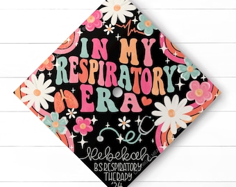 Respiratory Therapist Graduation Cap Topper - Personalized RT Grad Era