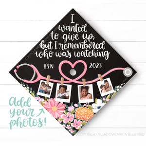 Photo Nurse Graduation Cap Topper - Nursing RN BSN Stethoscope Grad - Did It For Them