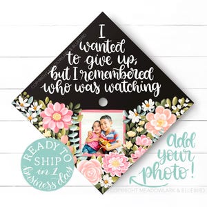 READY TO SHIP Photo Graduation Cap Topper - Custom Did It For Them Family Grad