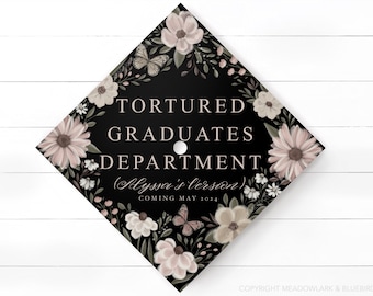 Tortured Graduates Department Graduation Cap Topper - Customizable - Custom Grad Cap Topper