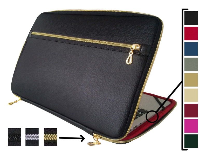 Black Leather Laptop Case 14 Inch Laptop Sleeve 14 Inch Etsy Australia