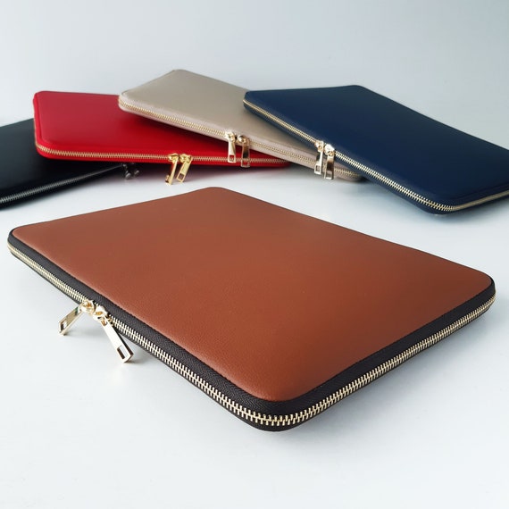 Laptophoes 13 inch gouden rits laptoptas 13 5 13 inch laptophoes lederen laptophoes Acer laptoptas LG Lenovo Etsy Belgie