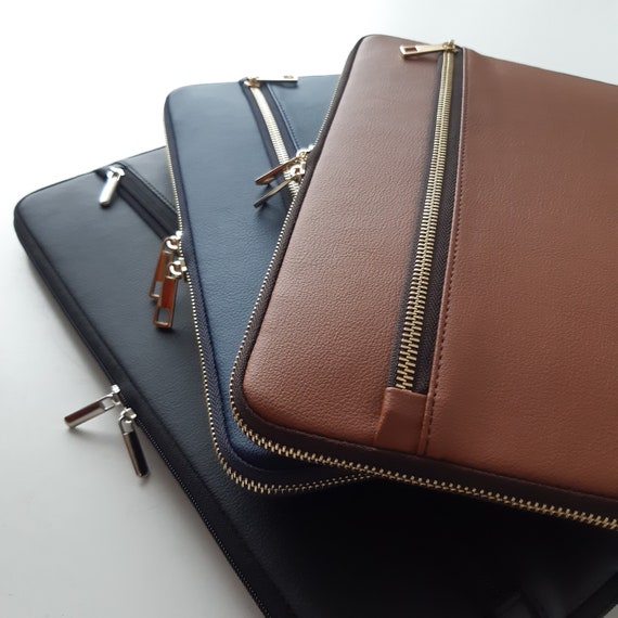 17 inch leather laptop sleeve discount
