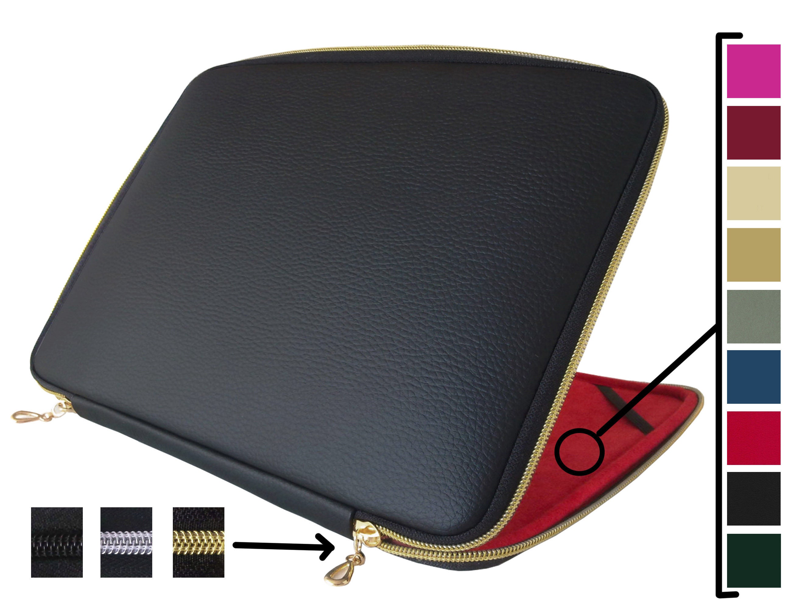 voedsel snelheid Detecteerbaar Black Leather Laptop Case 14 Inch Laptop Sleeve 14 Inch - Etsy
