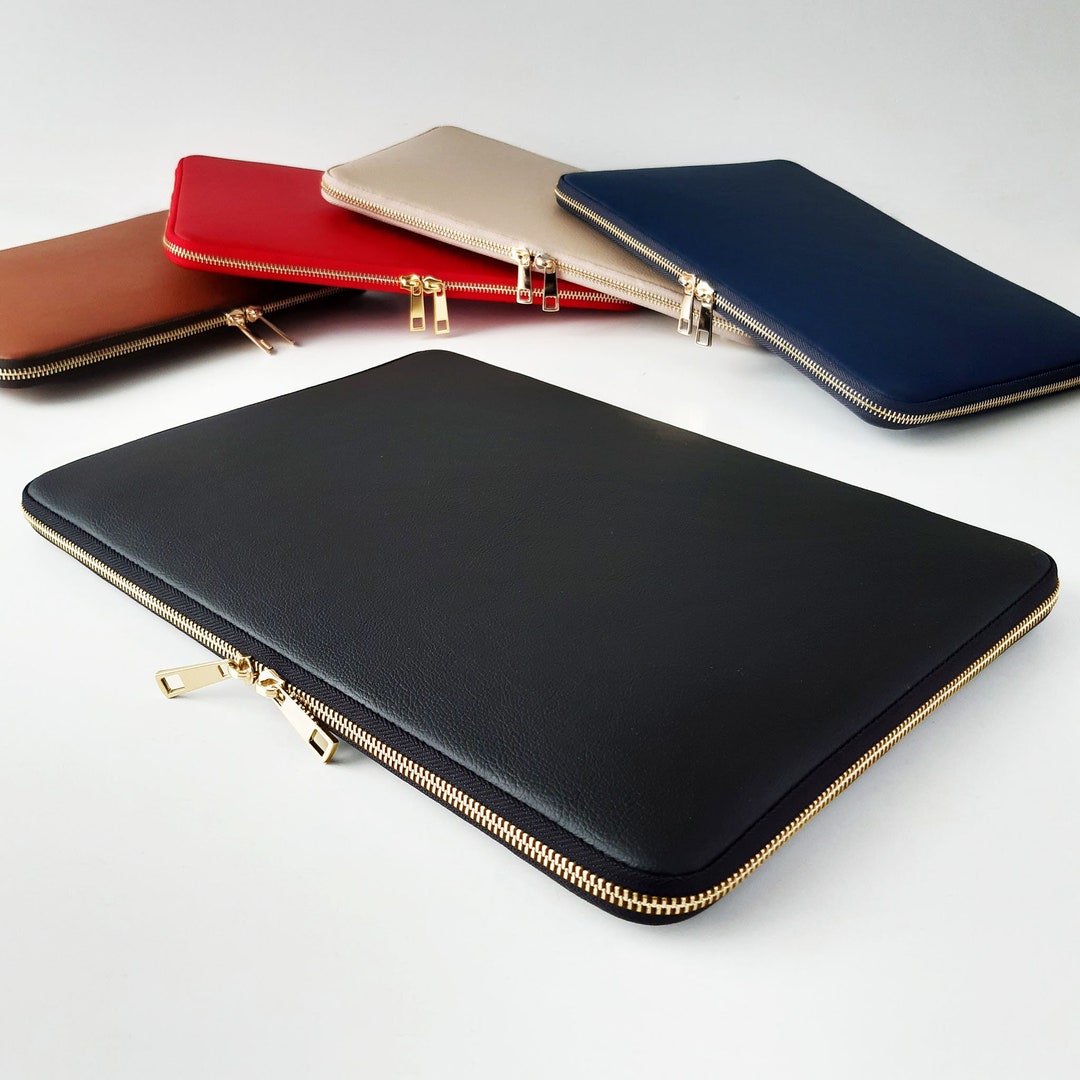 Laptop Sleeve 13 Inch With Pocket, Gold Zip, Laptop Case 13 Inch, Dell
