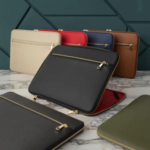 Maßgeschneiderte Leder Laptop Tasche 12 Zoll 13 Zoll 14 Zoll 15 Zoll 16 Zoll 17 Zoll MacBook Tasche Pro Air, Lenovo Dell HP Hülle