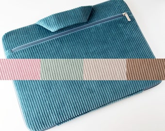 Corduroy laptoptas met handgrepen 13/14/15/16/17 inch laptoptas met zakken en ritssluiting, kies uw kleurencombinatie, HP, Dell, Lenovo