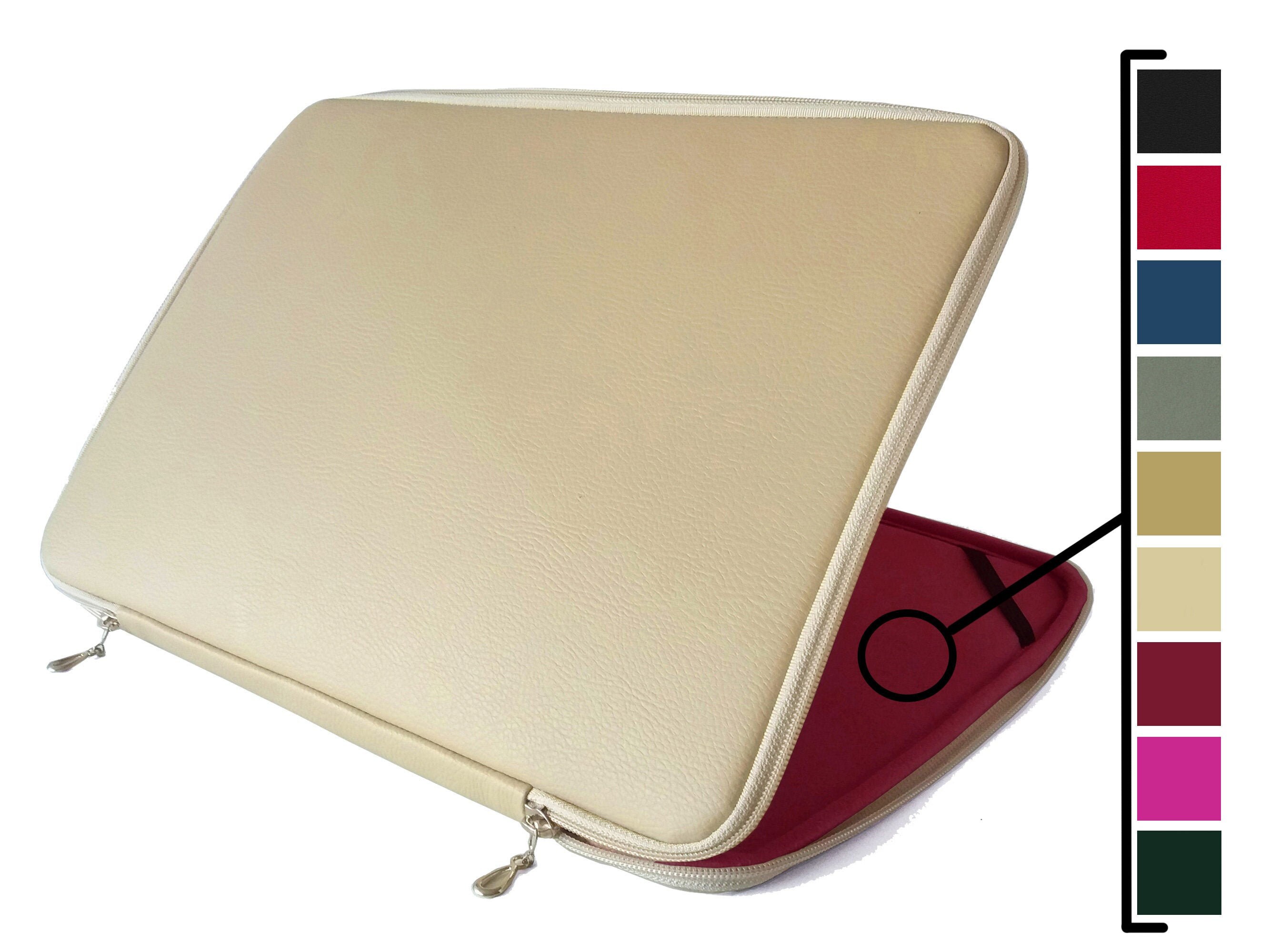Beige Leather Laptop Case 14 Laptop Sleeve 14 -