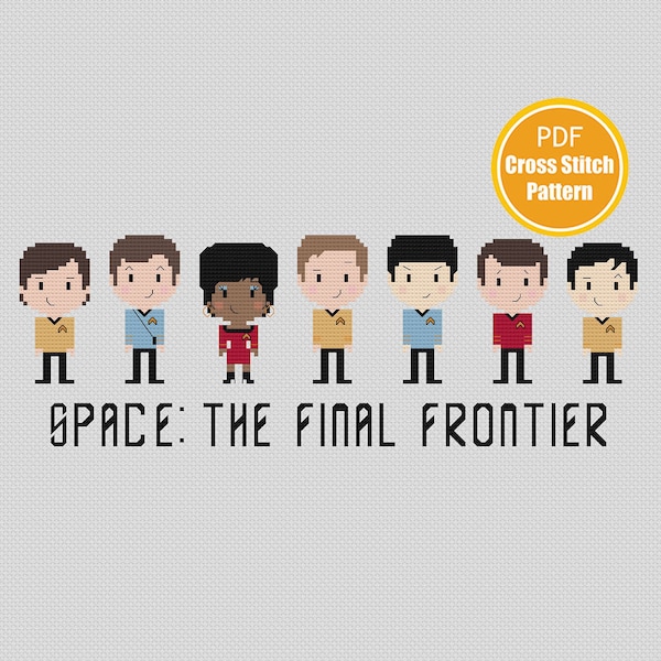 Space the Final Frontier Cross stitch Pattern - Star Trek Original Series Cross stitch - Instant Download - Crossstitch Pattern - PDF