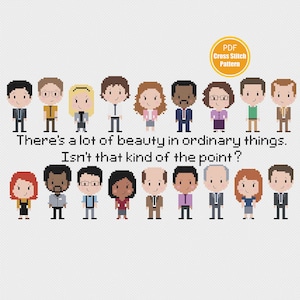 Office Inspired Cross stitch Pattern - Instant Download - Crossstitch