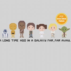 Star Wars Inspired Cross stitch Pattern - PDF Instant Download - Chewy - Han Solo - Princess Leia Crossstitch -May the Force be with you