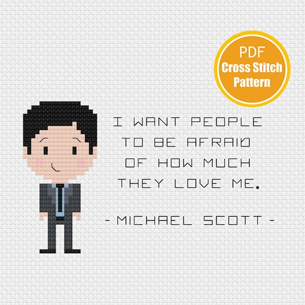 Michael Scott Inspired Cross stitch Pattern - That's What She Said - Instant Download - PDF File