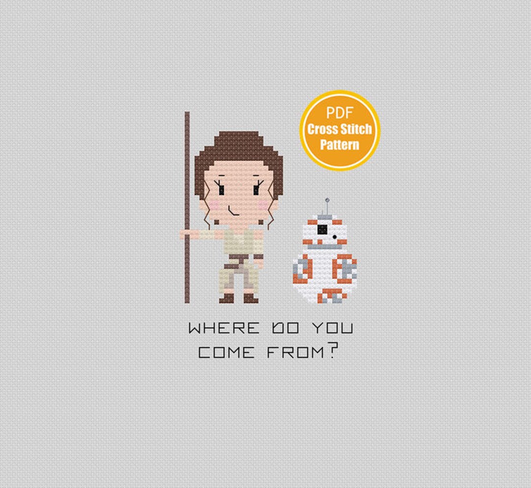 BB-8 Inspired Cross Stitch Pattern Crosstitch Pattern PDF Instant ...