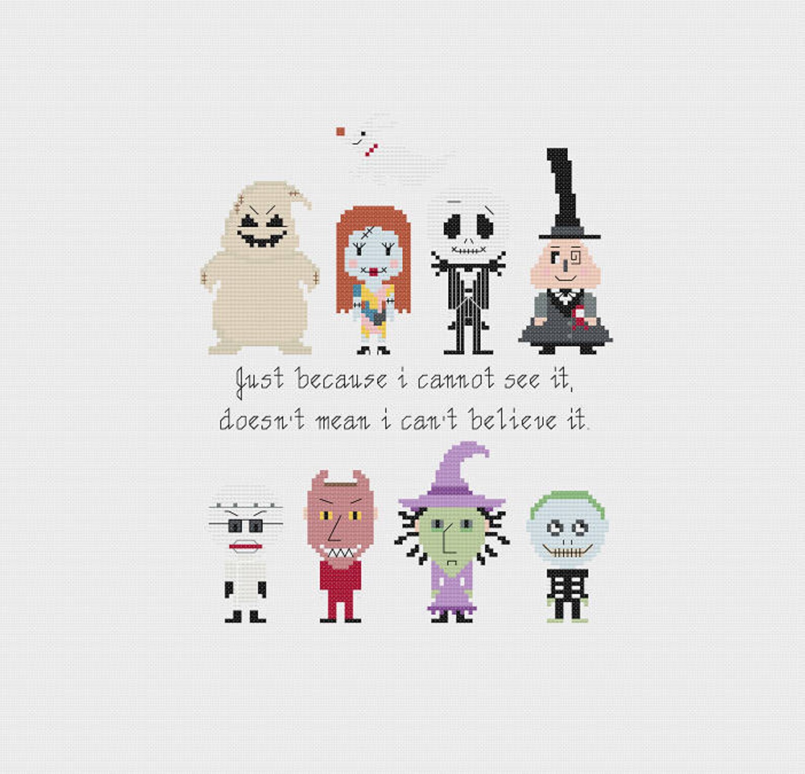 The Nightmare Before Christmas Inspired Cross Stitch Pattern - Jack ...