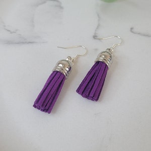 Suede fringe earrings hotsell