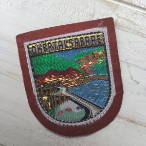Vintage Okertalsperre Oker Dam Germany Germany Coat of Arms Crest Shield Souvenir Patch Badge Shield Retro Sew Embroidered Jacket Badge