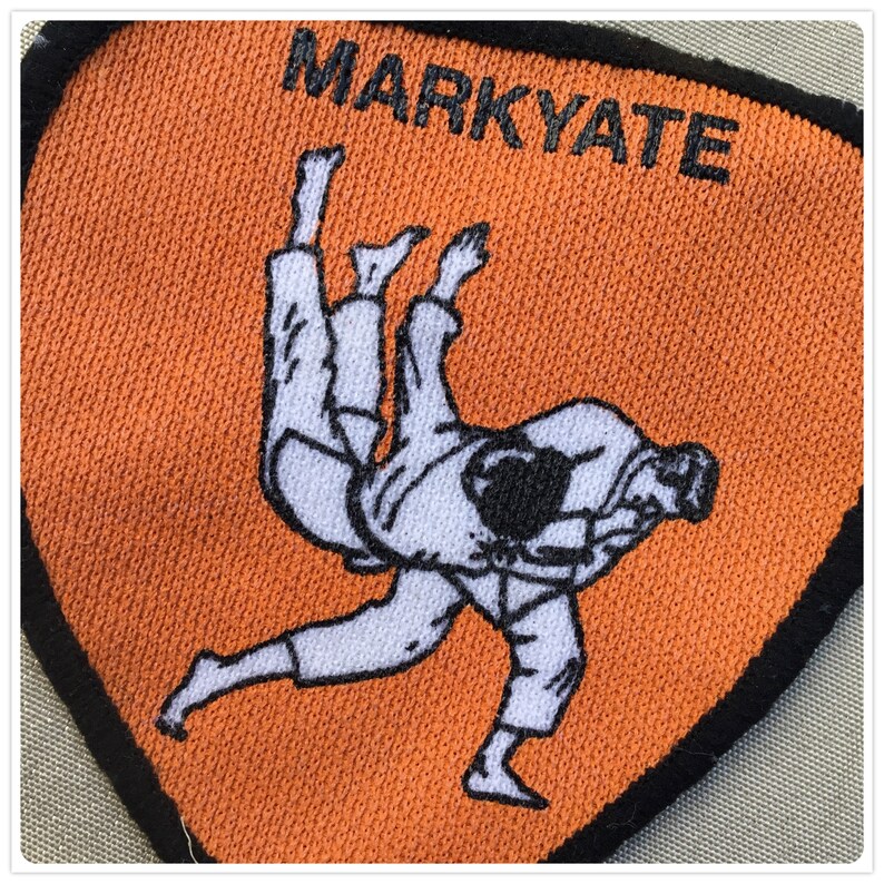 Vintage MARKYATE Judo Martial Arts Uniform Sew On Badge Shield Retro Sew Embroidered On Backpacker Badge