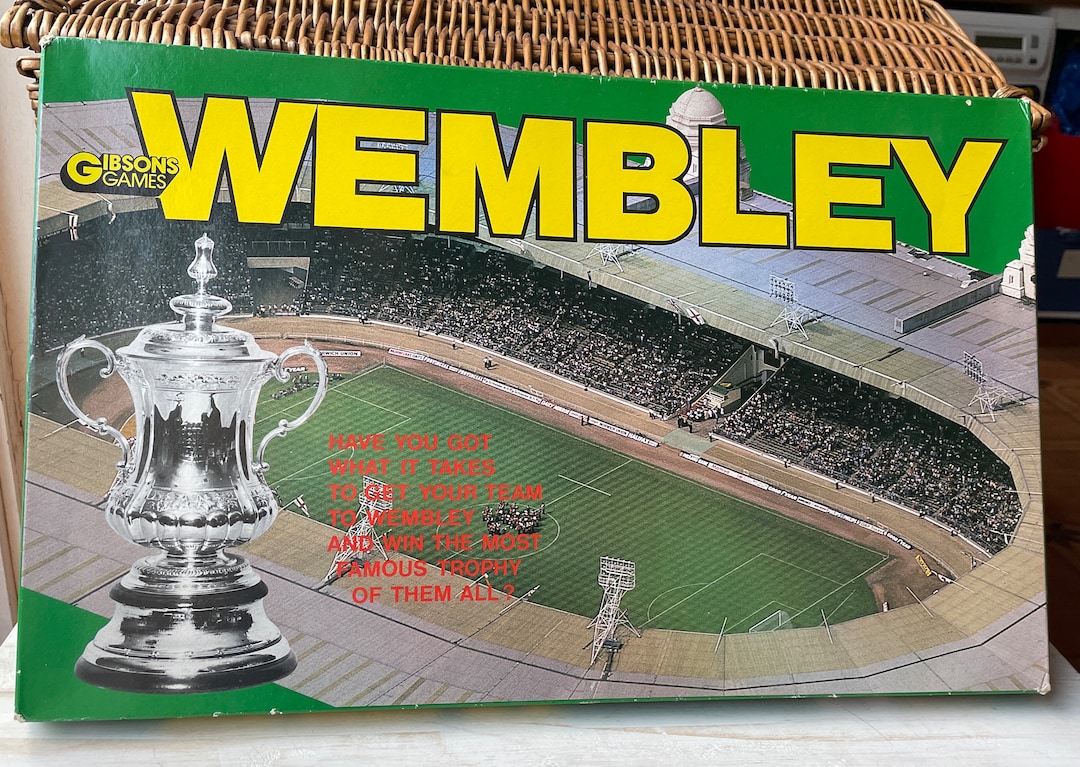 Vintage Wembley Football Board Game 1980s by Gibsons FA CUP English