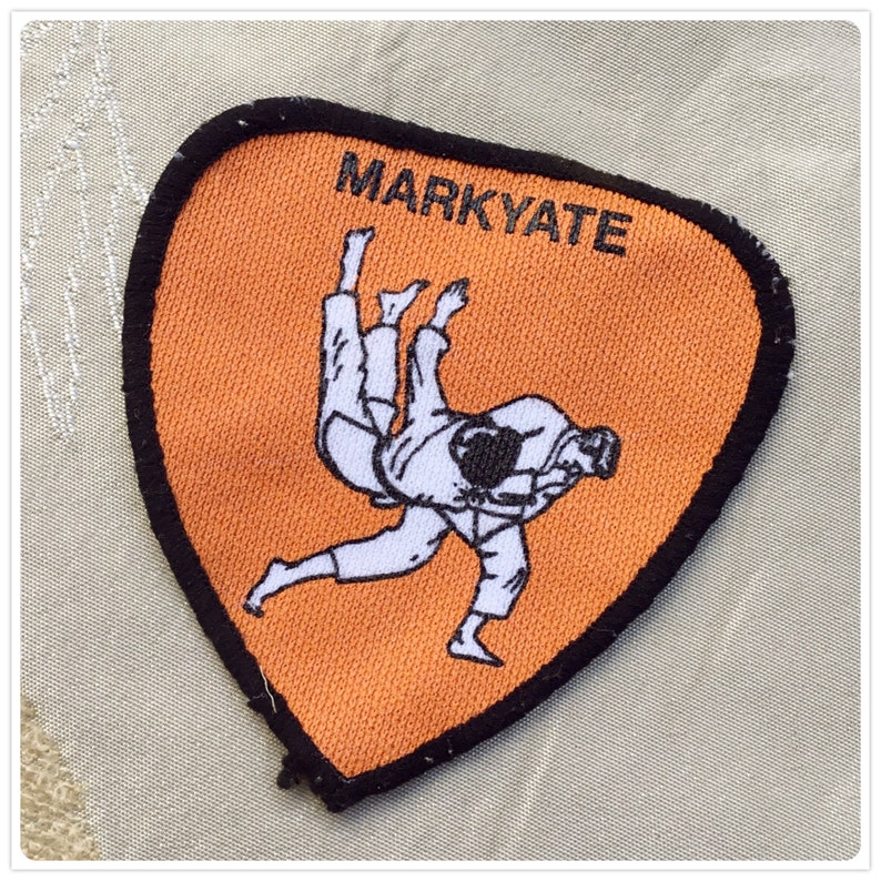 Vintage MARKYATE Judo Martial Arts Uniform Sew On Badge Shield Retro Sew Embroidered On Backpacker Badge