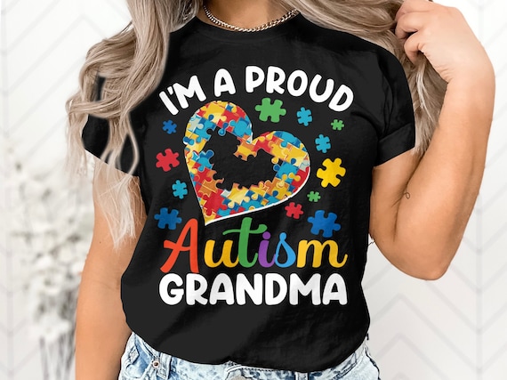 Autism Grandma Autism Awareness T-Shirt Puzzle Piece Heart Autism Grandma Autism Awareness T-Shirt Puzzle Piece Heart
