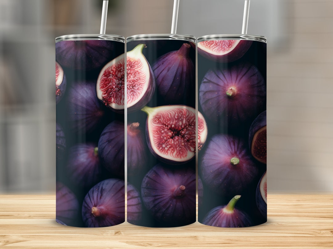 Fresh Fig Background 20oz Skinny Tumbler Wrap Straight and Tapered