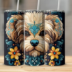 Create Mandala Pattern 20oz skinny tumbler wrap straight and tapered tumbler sublimation design PNG of Create Mandala Pattern