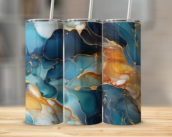 Alcohol Ink Tumbler Designs, 20oz skinny tumbler wrap straight and tapered tumbler, alcohol ink pattern, alcohol ink digital