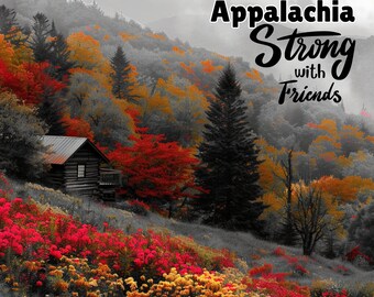 Appalachia Strong with Friends Tumbler, 20oz Sublimation Tumbler Design, Straight and Tapered Skinny PNG, Appalachia Tumbler, Helene Tumbler
