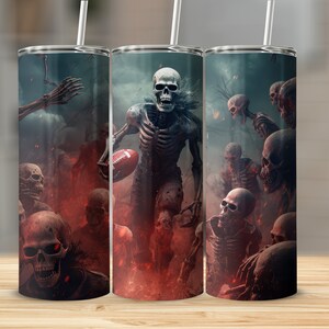 Hell Football Souls 20oz Sublimation Tumbler Design, Straight and Tapered Skinny Tumbler Wrap PNG, Sublimation Design