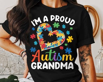 Proud Autism Grandma Tee Shirt, Autism Awareness, Autism Grandma Tee Shirt, Gift for Grandma, Autism Diversity, Autism Inspiration