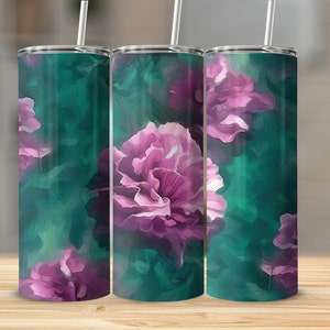 Blurry Oil 20oz Sublimation Tumbler Design, Straight and Tapered Skinny Tumbler Wrap PNG, Sublimation Design