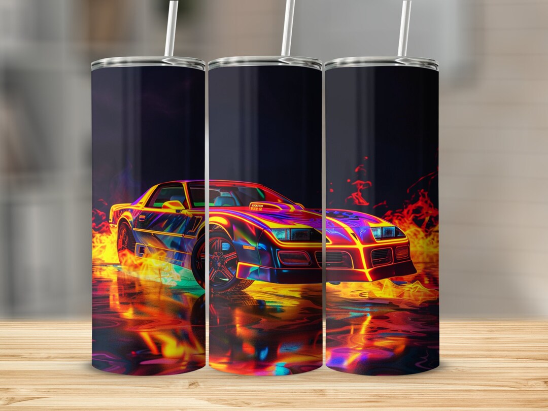 Trans Am on Fire Tumbler, 20oz Sublimation Tumbler Design, Straight and ...