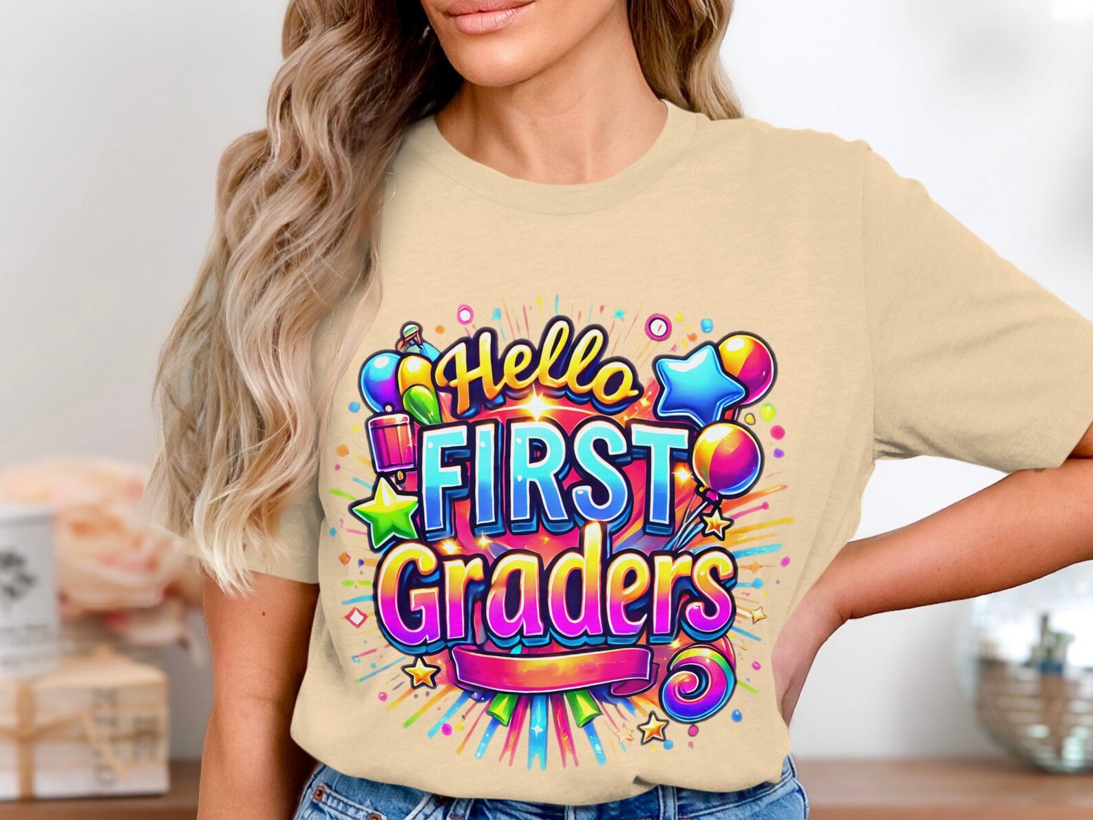 Hello First Graders SVG Digital Cut File, Back to School 1st Grade ...