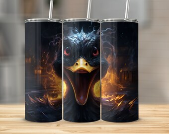 Spooky Duck 20oz smal tumbler wrap rak och avsmalnande tumbler sublimeringsdesign PNG av Spooky Duck