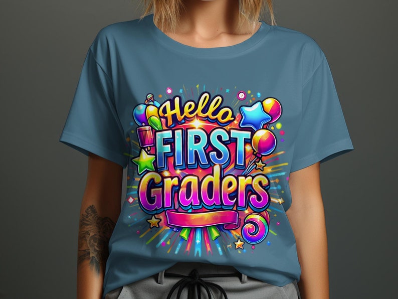 Hello First Graders SVG Digital Cut File, Back to School 1st Grade ...