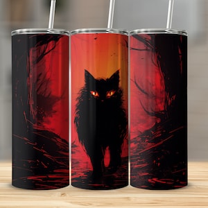 Horror Movie Poster Ink 20oz Sublimation Tumbler Design, Straight and Tapered Skinny Tumbler Wrap PNG, Sublimation Design