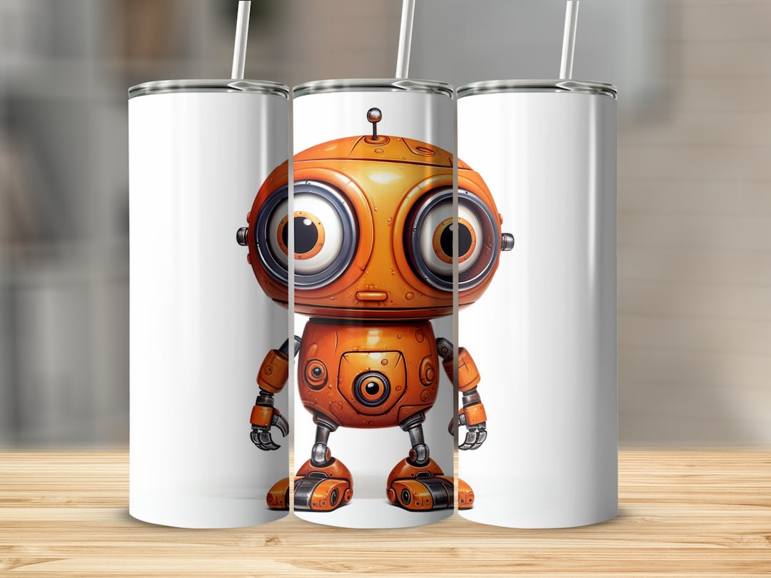 AI Bot 20oz Skinny Tumbler Wrap Straight and Tapered Tumbler - Etsy