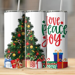 Christmas Greeting 20oz skinny tumbler wrap straight and tapered tumbler sublimation design PNG of Christmas Greeting