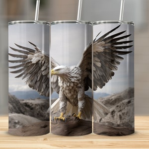 3D Amerikanischer Weißkopfseeadler Becher, 20 Unzen dünner Becher wickeln gerade und konischer Becher, Weißkopfseeadler png , Weißkopfseeadler png