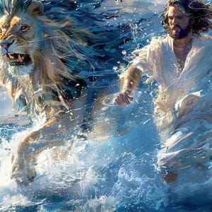 Lion of Judah Wall Art, Jesus Lion Wall Art, Judah Wall Art, Jesus Art, Animal Wall Art, Christian Wall Art, God Jesus Lion Wall Art