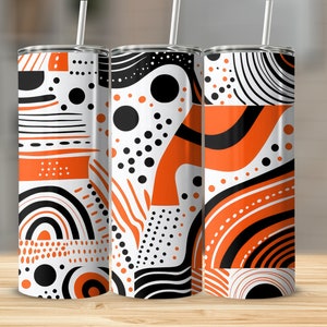 Doodles Cartoon Pattern 20 Unzen Sublimationsbecher Design, gerade und konische Skinny Tumble Wrap PNG, Sublimationsdesign