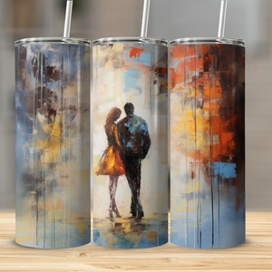Abstract Expressionism 20oz Sublimation Tumbler Design, Straight and Tapered Skinny Tumbler Wrap PNG, Sublimation Design