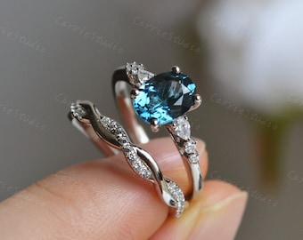 London Blue Topaz Ring - Etsy