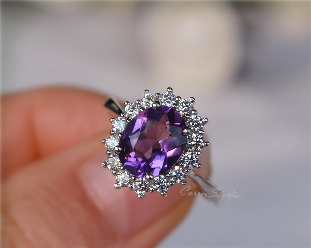 Details about / Amethyst Ring 9ct Yellow Gold Oval 12 x 9mm Natural Amethyst