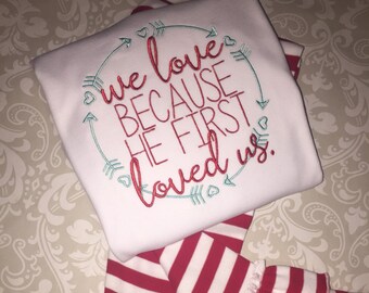 Christlichen Valentinstag Outfit für Mädchen, Valentinstag-Outfit für Kleinkindmädchen, Kinder Bekleidung Valentinstag, Valentinstag-t-Shirt für Mädchen
