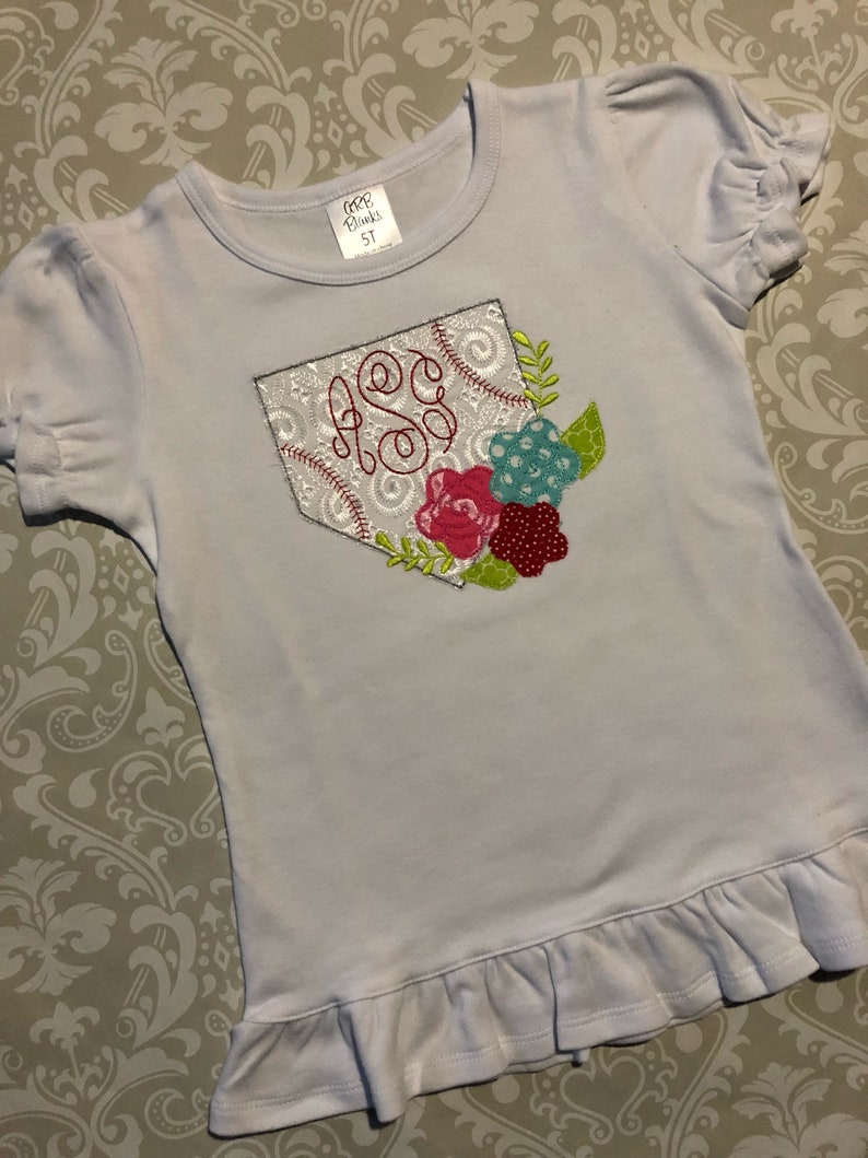 Floral Stripe Baseball Top main image 0