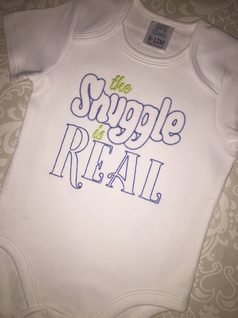 The Snuggle is Real Girl or Boy Bodysuit Embroidered Baby Etsy