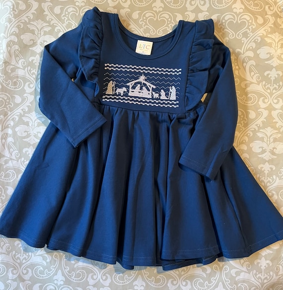 Nativity scene smocked dress outlet