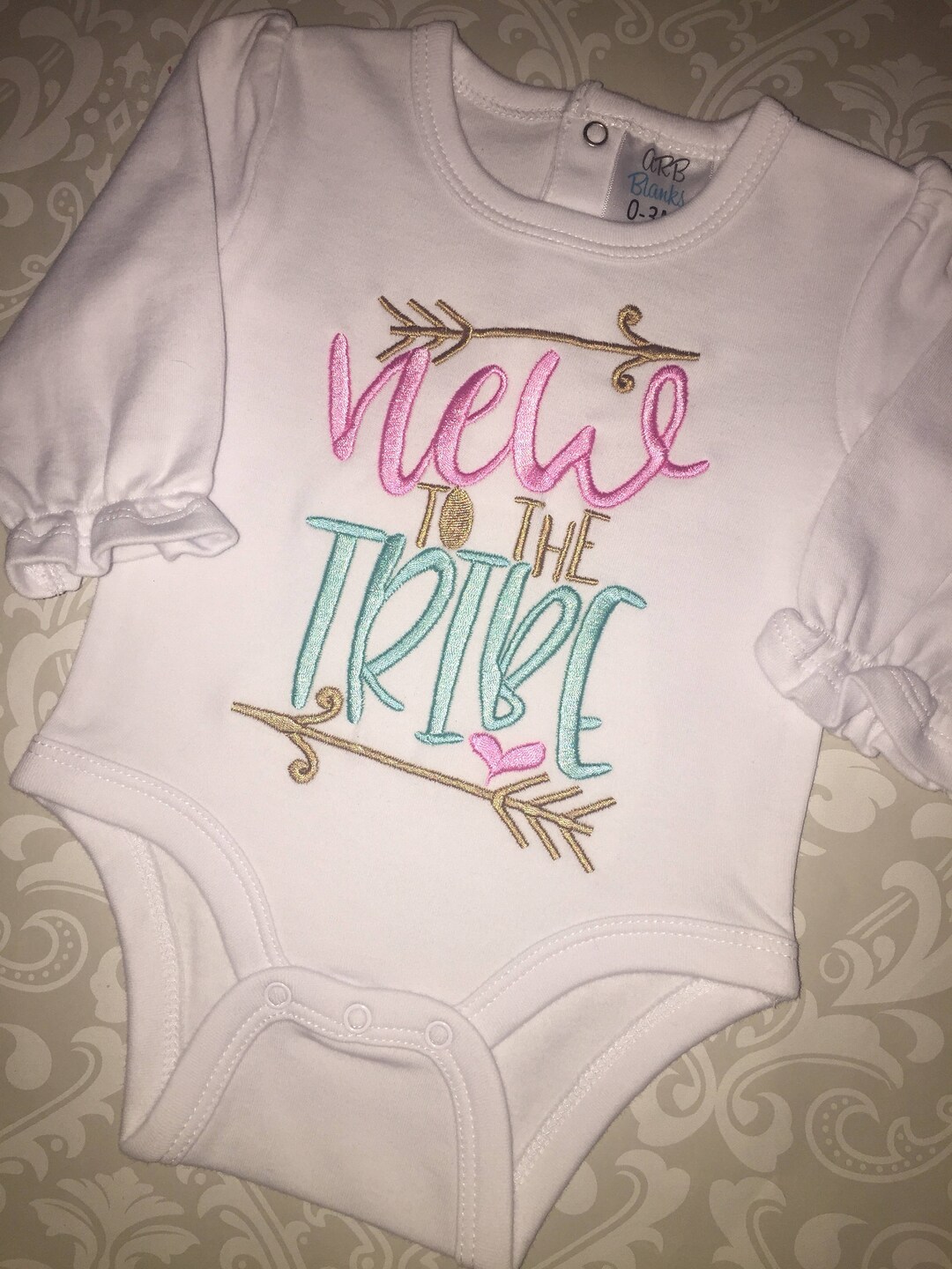 New to the Tribe Baby Girl Embroidered Bodysuit Native Tribal - Etsy